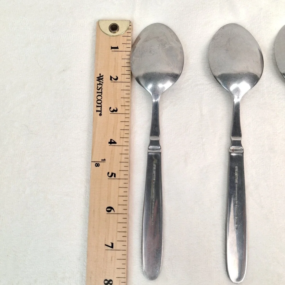 Hampton Silversmiths Bistro Stainless Flatware Lot 4 Spoons Replacement